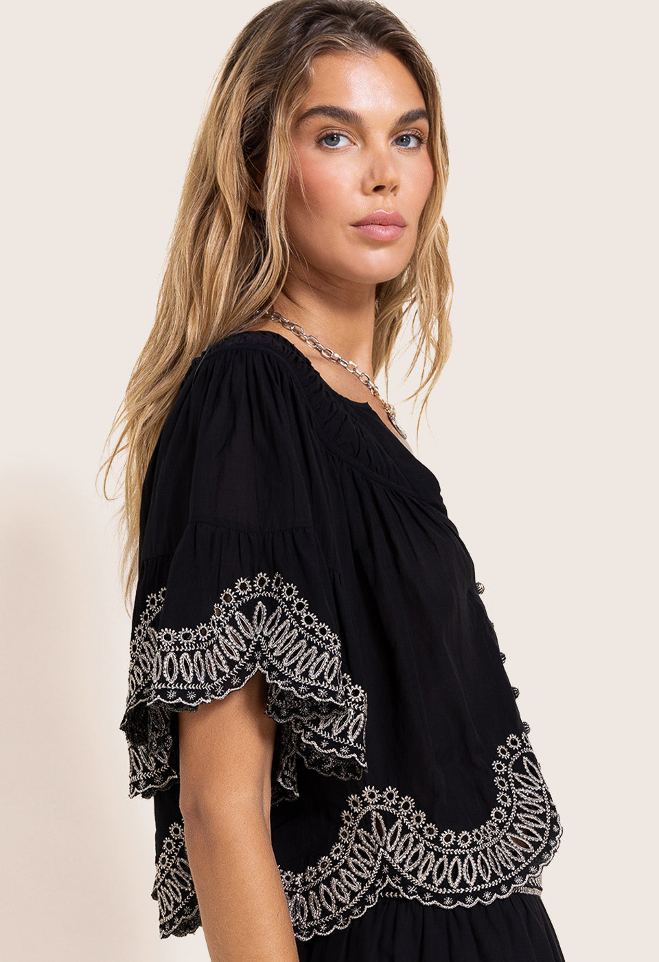 Anaya Top Scarlett Poppies Tops