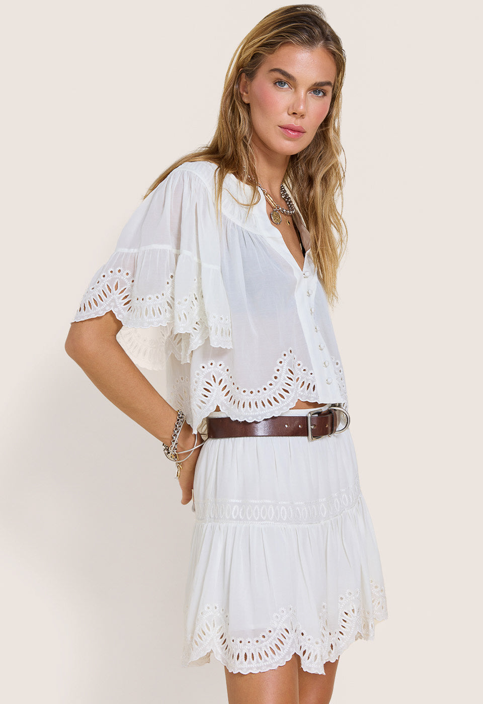 Anaya Top Scarlett Poppies Tops