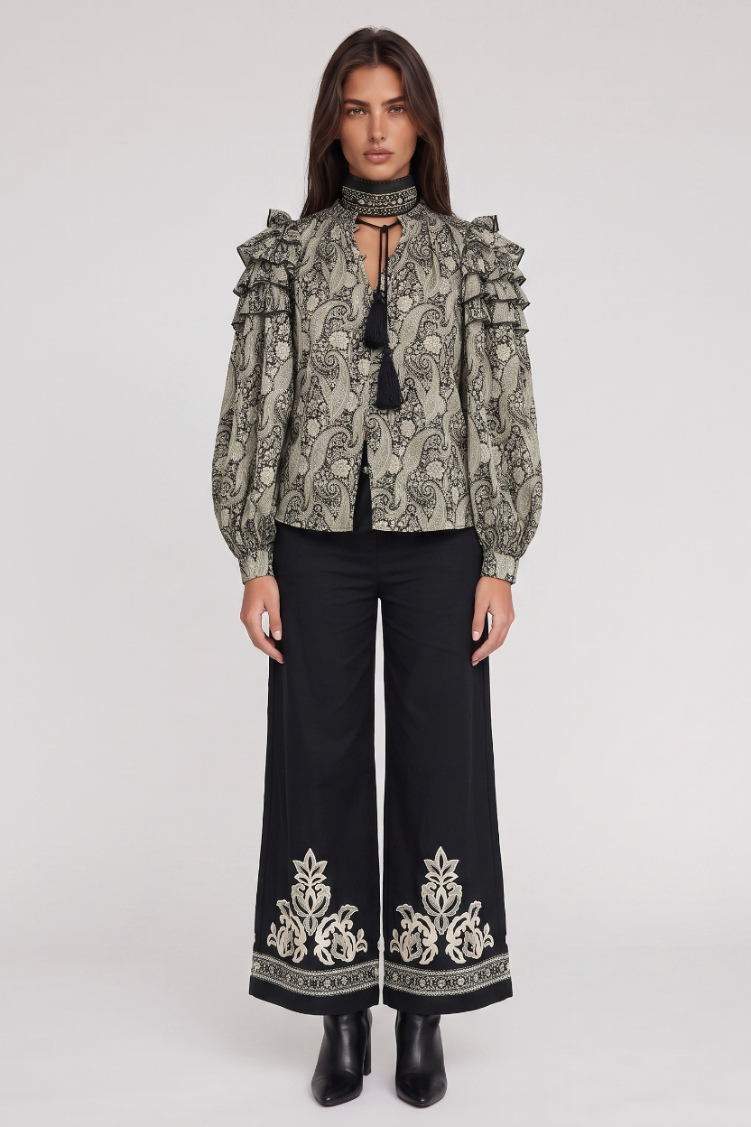 VARA PAISLEY TOP