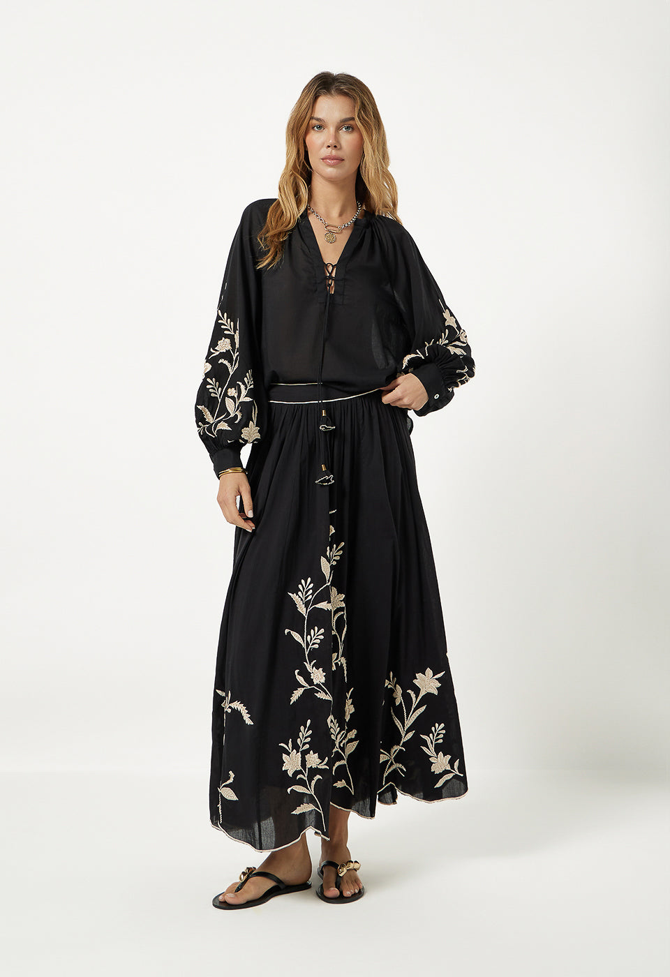 Marbella Top Scarlett Poppies Tops