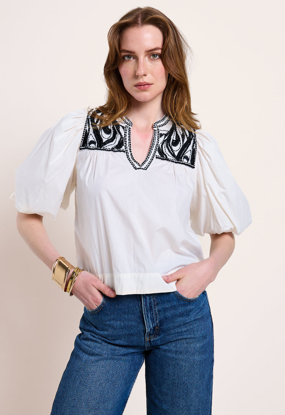 Sheila Top Scarlett Poppies Tops