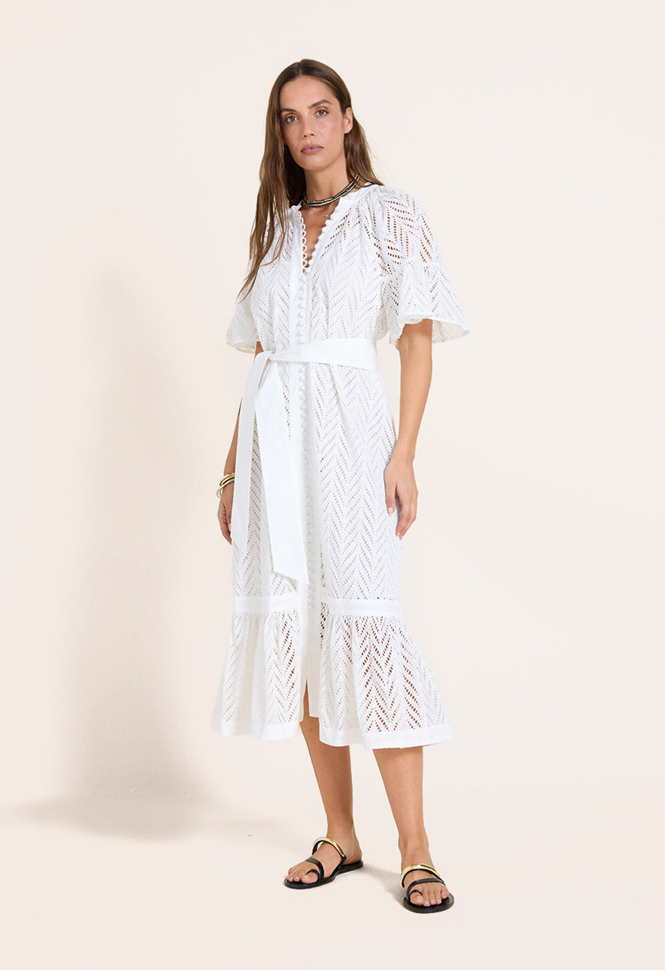 lace guest wedding dress Zapaka Women Dusty Blue Lace A-Line Mother of the Bride Dress Half Sleeves Tea Length Wedding Guest Bride Dress, Grey Blue / US6