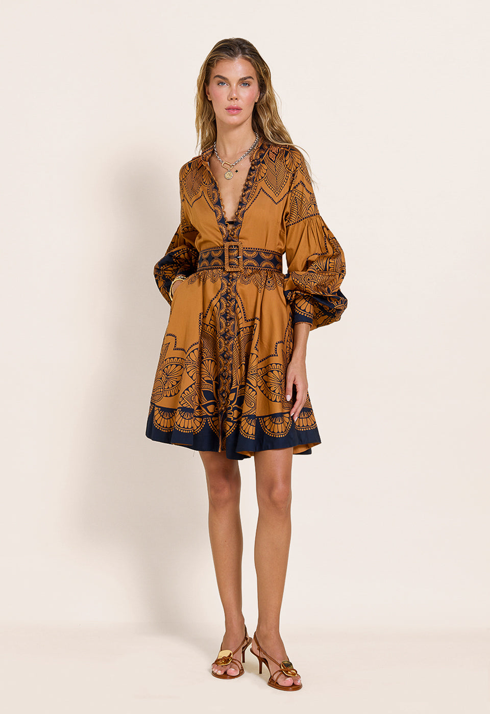Sophia Dress - Rust / Onyx Black / XS Sophia Dress - Rust / Onyx Black / XS