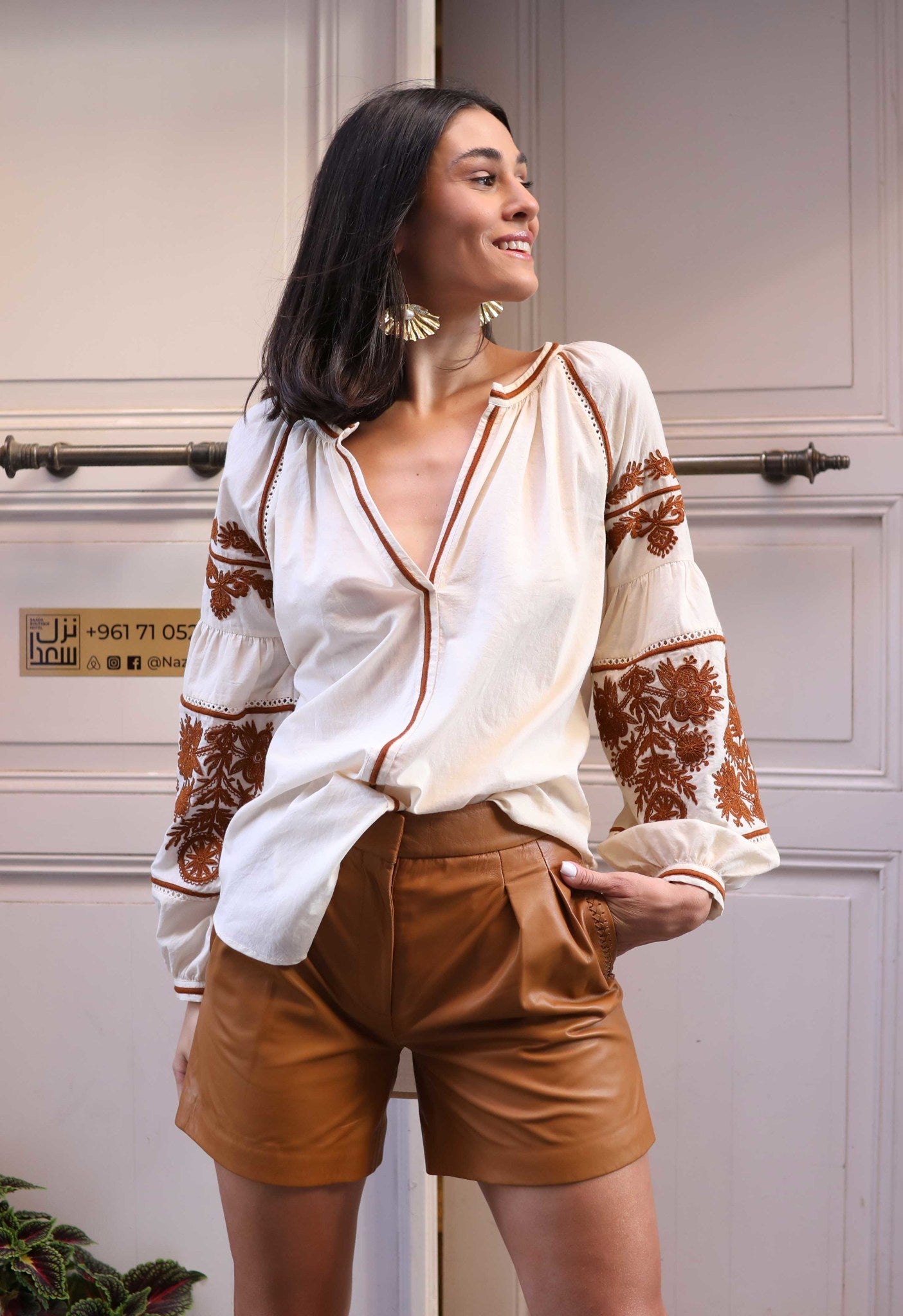 THE VOYAGE - THE PLACEMENT EMBROIDERED COTTON TUNIC