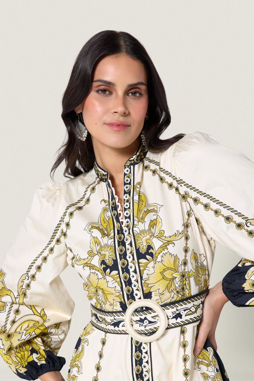 BAROQUEEN FLORAL DRESS