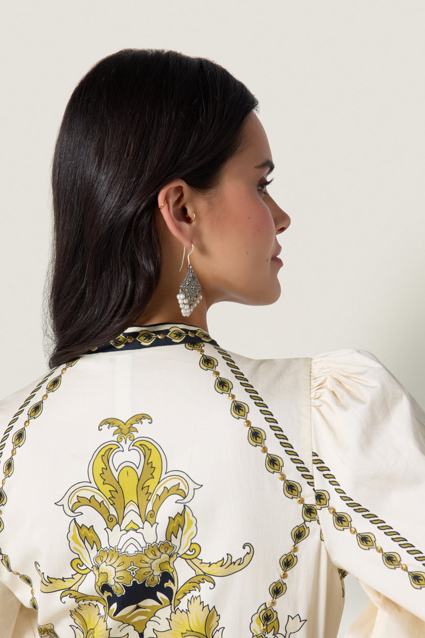 BAROQUEEN FLORAL DRESS