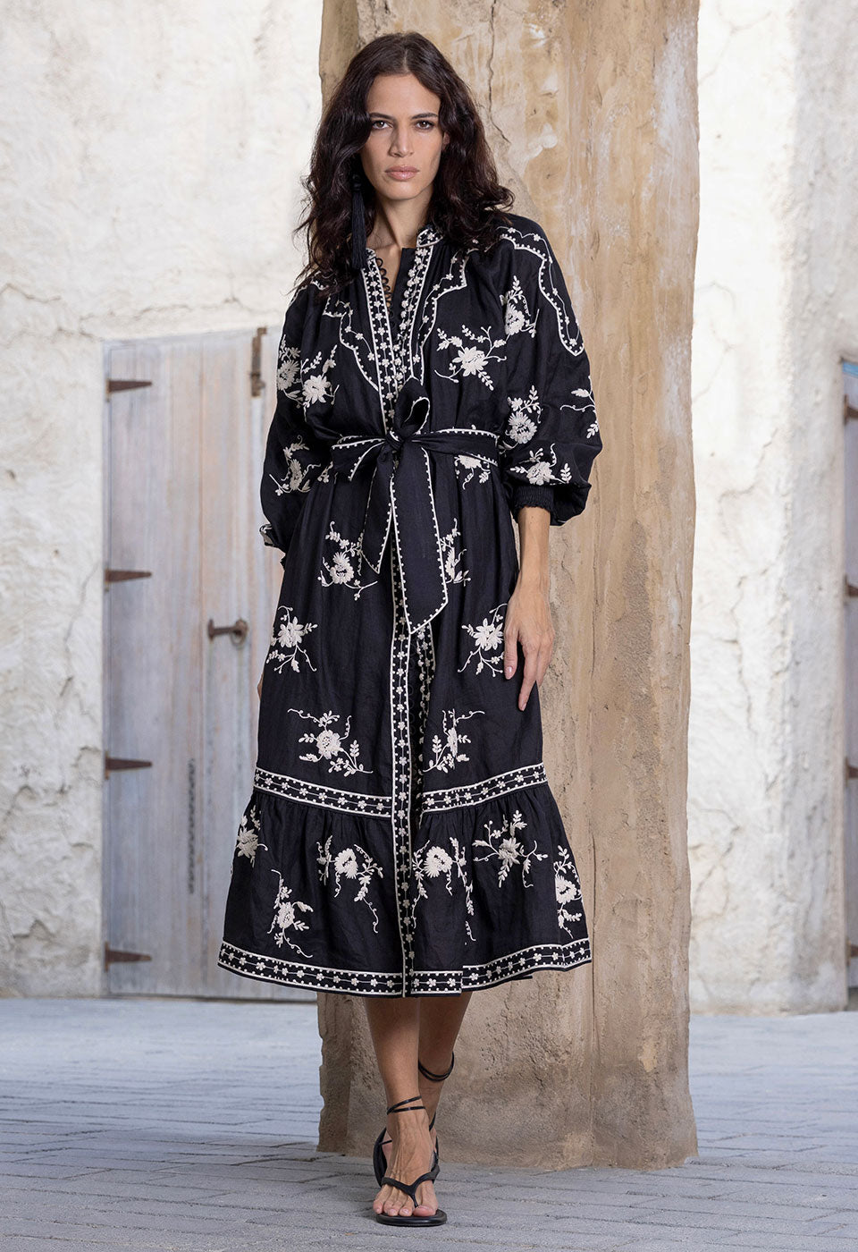 FRENCH PROMENADE MIDI DRESS