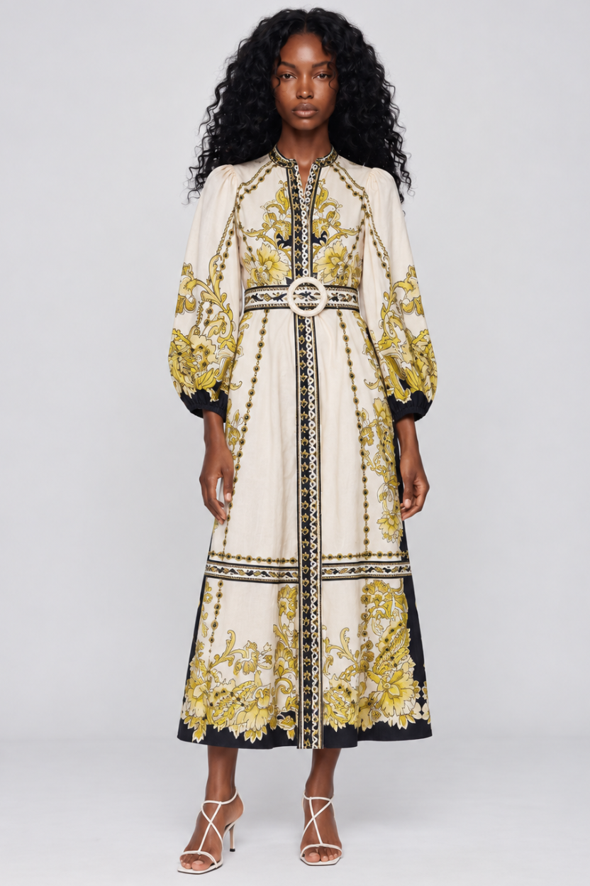 BAROQUEEN FLORAL DRESS