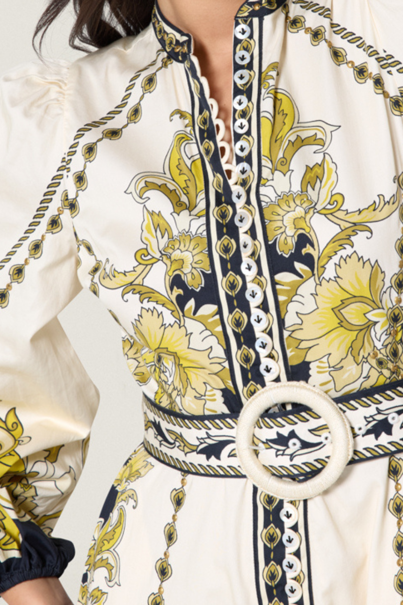 BAROQUEEN FLORAL DRESS