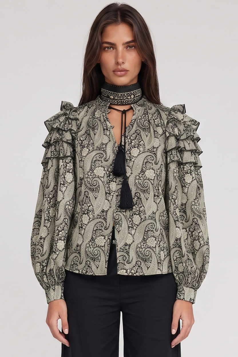 VARA PAISLEY TOP