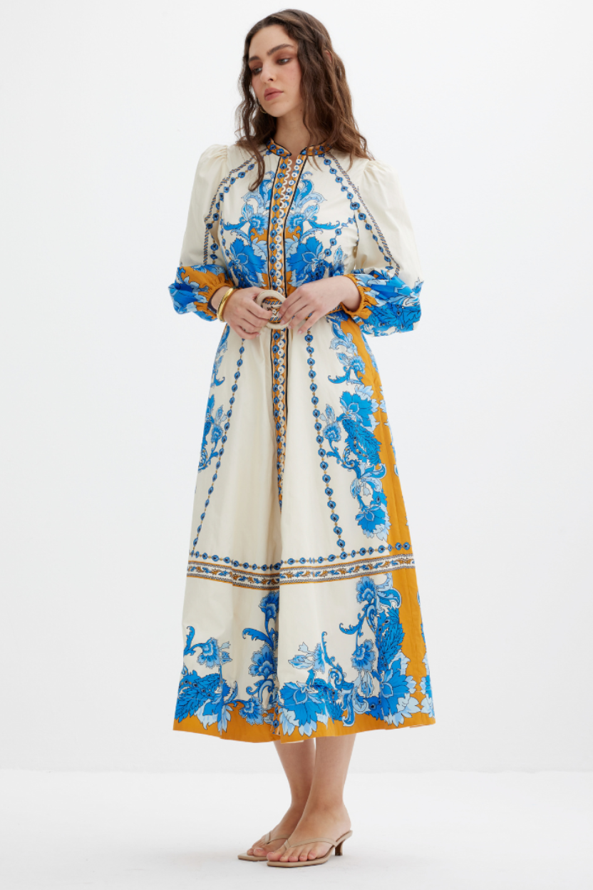 BAROQUEEN FLORAL DRESS