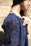 SAMANTHA - THE EMBROIDERY AND SMOCK DECO LINEN DRESS Scarlett Poppies dresses
