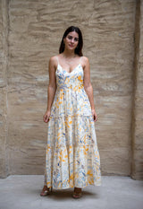 MARIELLE - THE PRINTED OPEN BACK MIDI DRESS Scarlett Poppies Dresses