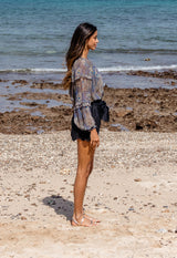 DEFINITE MINDS - FULL SLEEVE PRINTED SCHIFFON TOP Scarlett Poppies Blouses