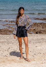DEFINITE MINDS - FULL SLEEVE PRINTED SCHIFFON TOP Scarlett Poppies Blouses