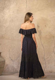 HAPPIER - EYELET EMBROIDERY OFF-SHOULDER MAXI DRESS Scarlett Poppies Dresses
