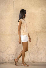 KNOTS ABOUT YOU - COTTON TOP WITH HAND EMBROIDERY Scarlett Poppies Blouses