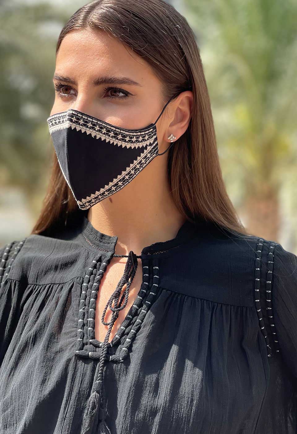 MASKOLOGY - EMBROIDERED FASHION MASKS Scarlett Poppies Masks