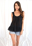 NICE - LACE INSERTED STRAP TOP Scarlett Poppies Tanks