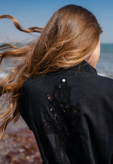 SERENADE - PLACEMENT APPLIQUE EMBROIDERY BEACH KIMONO Scarlett Poppies Dresses