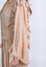 SUNSHINE ALERT - METALLIC EMBROIDERED SMOCK MAXI DRESS Scarlett Poppies Dresses