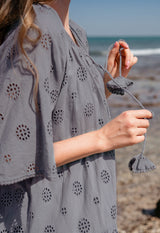 SWEET MINNIE - EYELET EMBROIDERED TIERED SUMMER DRESS Scarlett Poppies Dresses