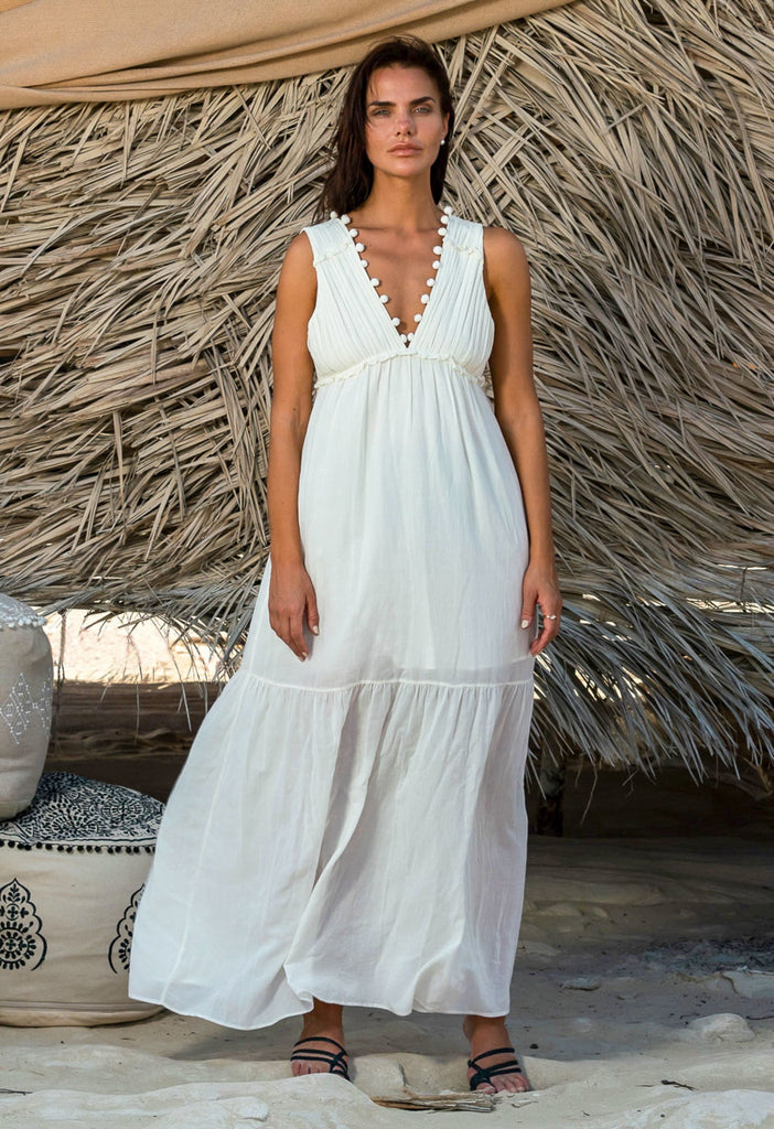SWEETEST DREAMS - DECORATED SLEEVELESS MAXI DRESS Scarlett Poppies Dresses