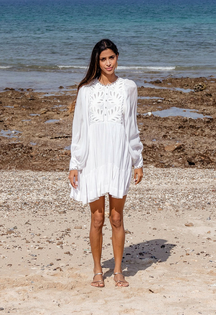 VINTAGE DREAMS - EMBROIDERED VOLUME SLEEVE DRESS Scarlett Poppies Dresses